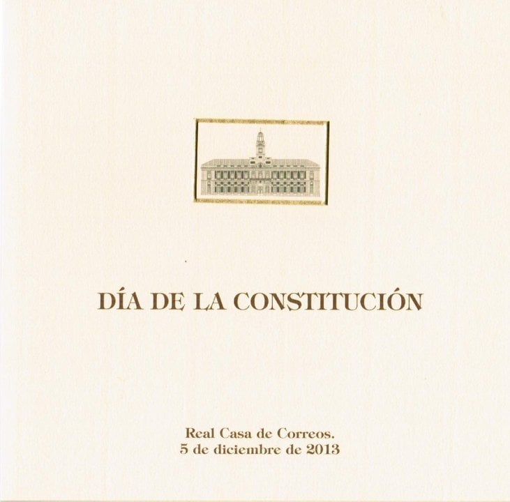 Invitación de la Comunidad de Madrid para asistir a la recepción por el Día de la Constitución.