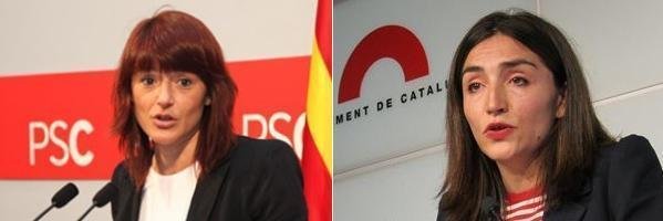 Las socialistas de Cataluña Laia Bonet (izquierda) y Rocío Martínez-Sampere (derecha).