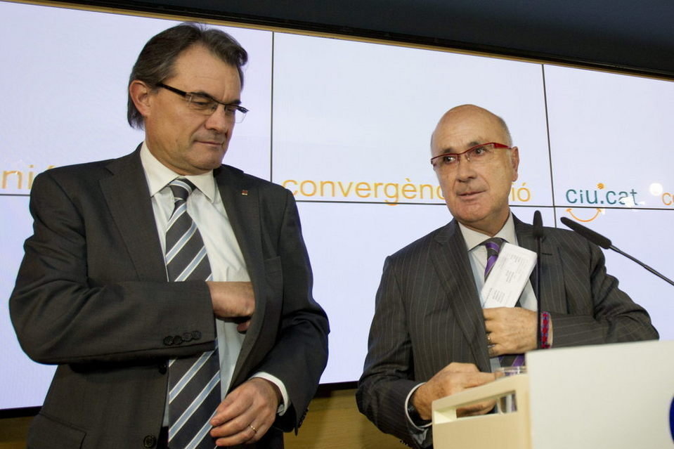 El presidente de la Generalitat, Artur Mas, y el portavoz de CiU en el Congreso, Josep Antoni Duran i Lleida.