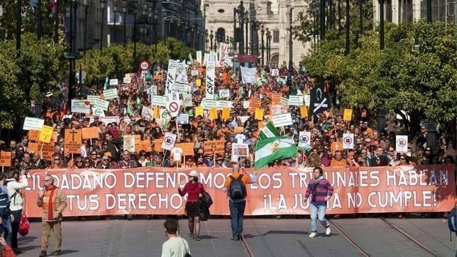 Manifestación de funcionarios de Andalucía.