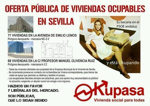 Imagen que están circulando por las redes sociales con viviendas "ocupables" en Sevilla.