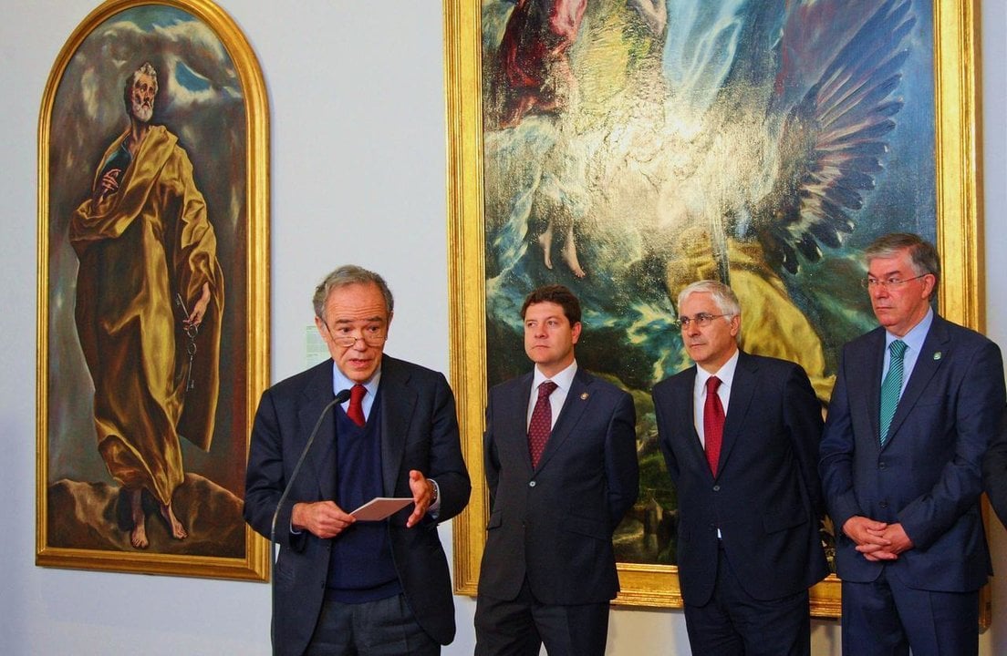 Gregorio Marañón, Emiliano García-Page y José María Barreda, en un acto del IV Centenario de El Greco.