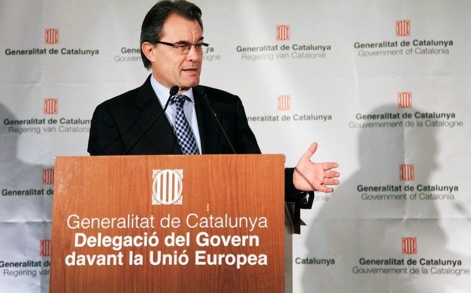 Artur Mas, en la delegación de la Generalitat de Cataluña en Bruselas.