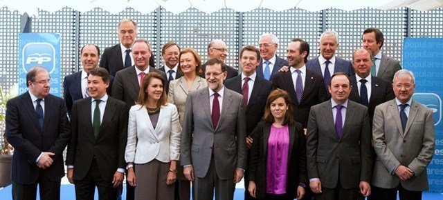 Rajoy con los presidentes autonómicos del PP.