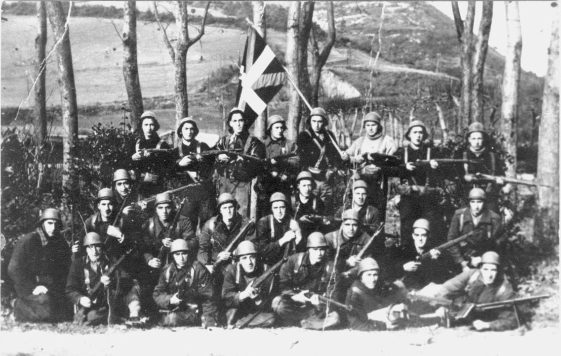 Batallón del “Ejército Vasco” en la Guerra Civil.