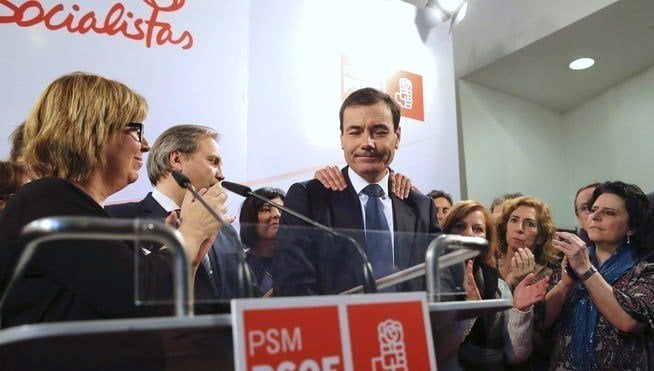 Rueda de prensa de Tomás Gómez tras el anuncio de su destitución.