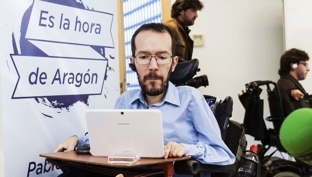 Pablo Echenique, secretario general y candidato de Podemos en Aragón.