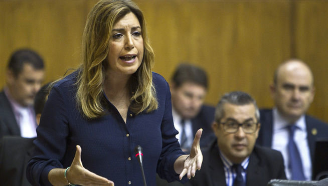 Susana Díaz, en el Parlamento de Andalucía.