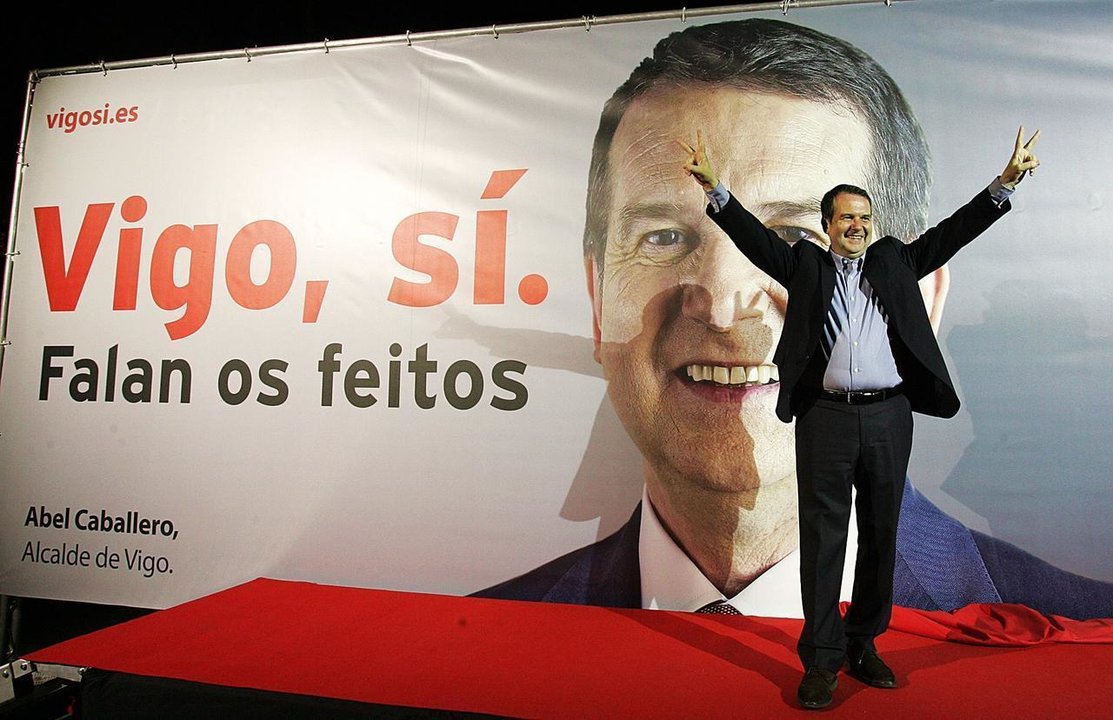 Abel Caballero, en un mitin del PSOE en la campaña municipal de 2011.