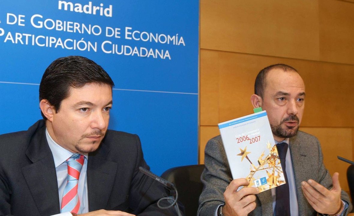 Pedro Calvo y Miguel Ángel Villanueva, durante su etapa como concejales del ayuntamiento de Madrid.