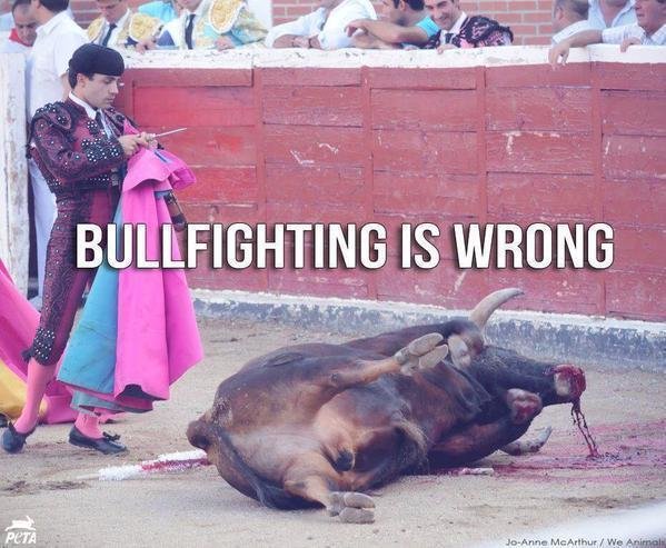 Campaña de PETA contra las corridas de toros