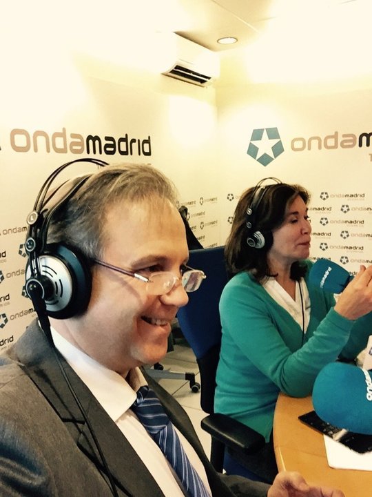 Carmona en un programa de Onda Madrid (Fotografía: @AntonioMiguelC)