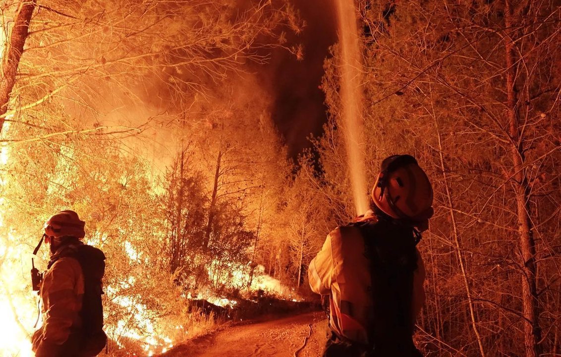 Incendio forestal de Artana (Imagen de la Diputación de Castellón).