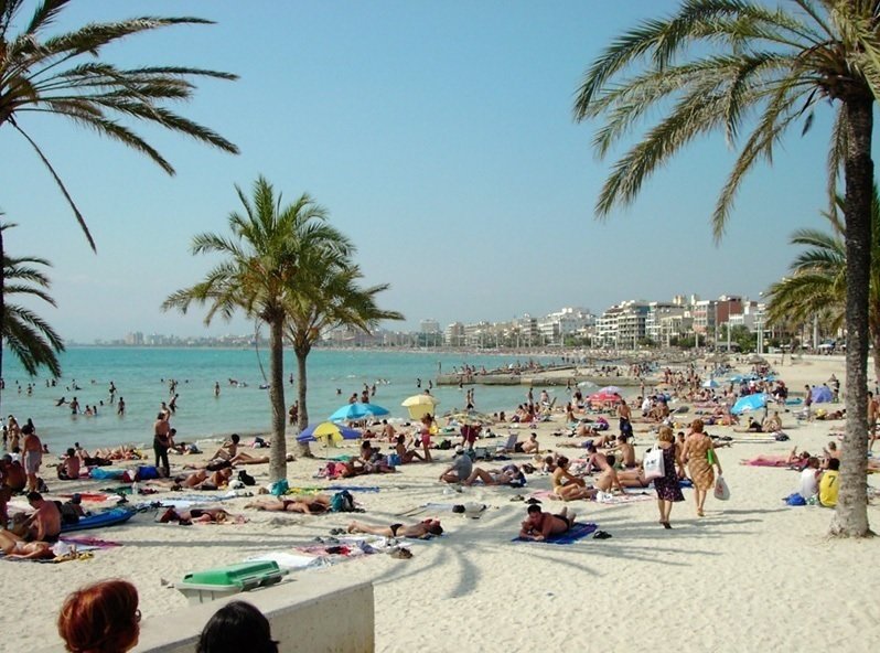 Playa de S'Arenal, en Llucmajor (Mallorca).