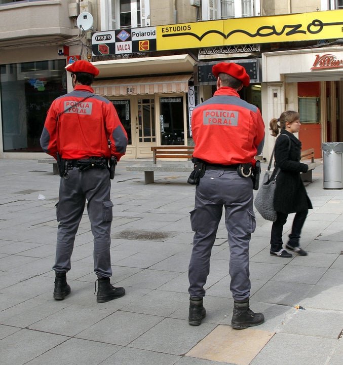 Agentes de la Policía Foral de Navarra.