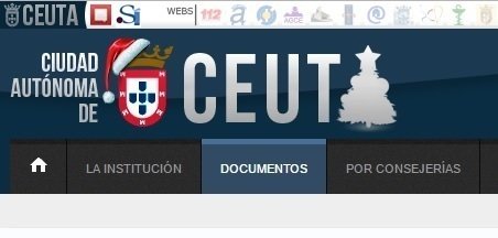 Página web del gobierno de Ceuta.