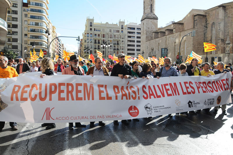 Manifestación de Acció Cultural del País Valenciá.