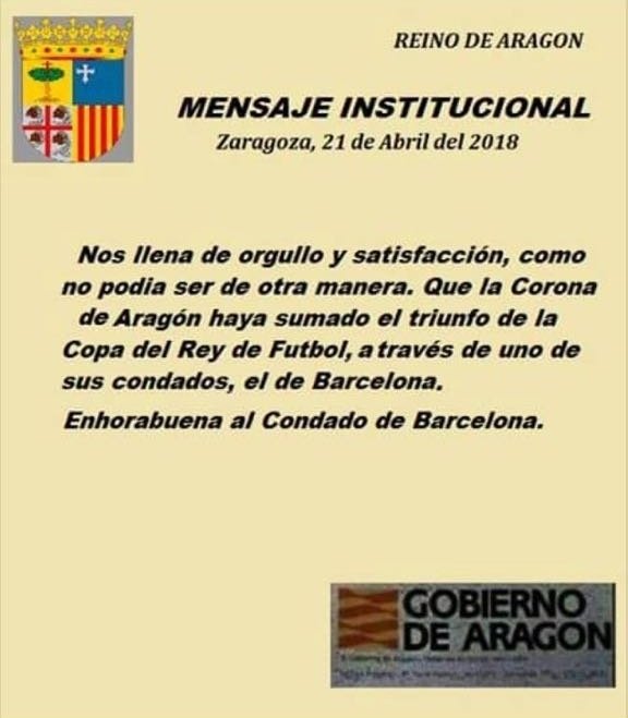 "Mensaje institucional" día de Aragón