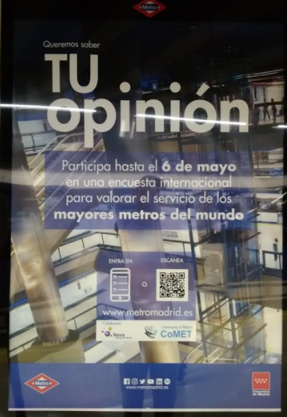 Metro de Madrid pide opiniones de sus viajeros