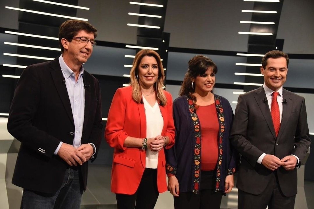 Los principales candidatos a las elecciones andaluzas, en el debate previo a los comicios.