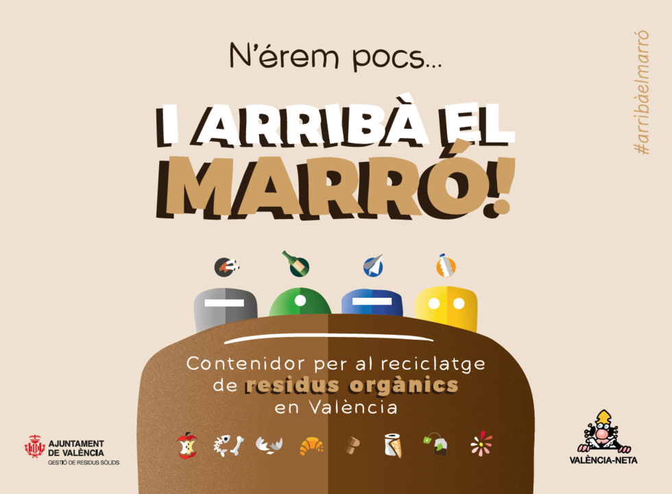 Cartel de la campaña de recogida de residuos llevada a cabo por el Ayuntamiento de Valencia.