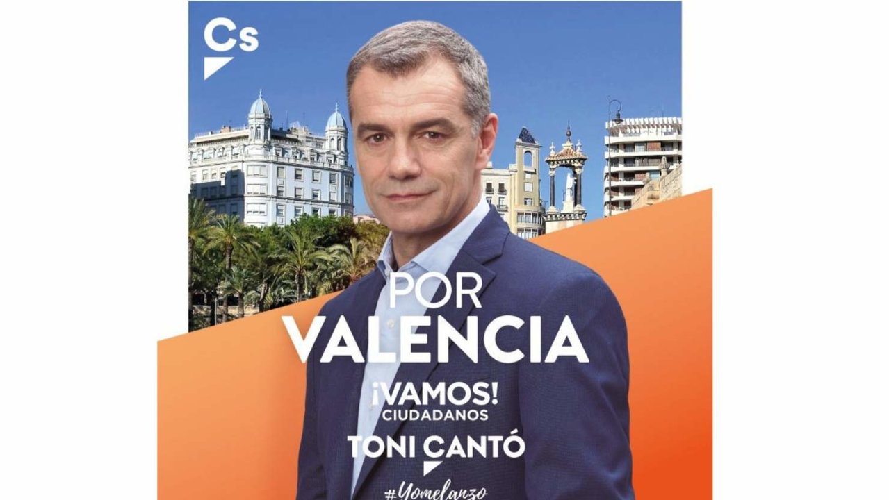 Cartel de la candidatura de Toni Cantó en la Comunidad Valenciana.