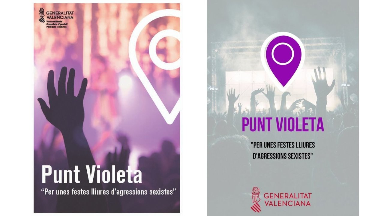Carteles contra la violencia sexista en Valencia