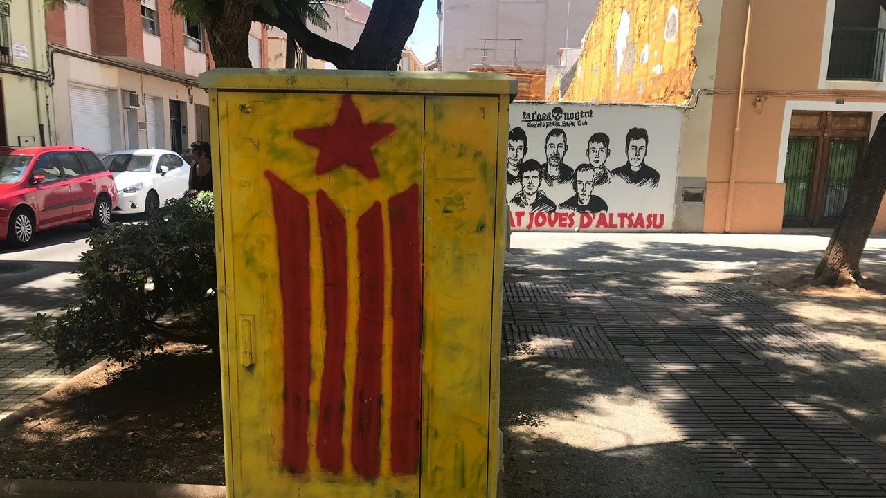 Una de las pintadas denunciada por Ciudadanos Castellón