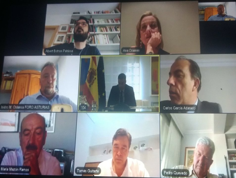 Reunión telemática Grupo Mixto con Pedro Sánchez el pasado 3 de septiembre