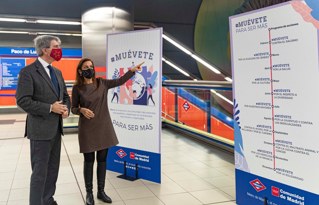 Ángel Garrido presenta la campaña #muévete del Metro de Madrid. Foto: Comunidad de Madrid.