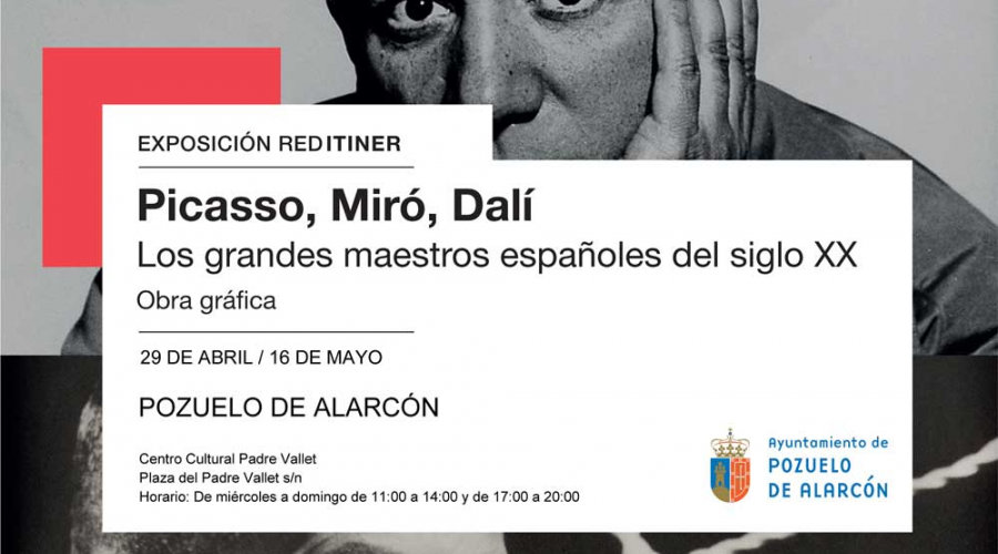 Cartel de la exposición de Picasso, Dalí y Miró.