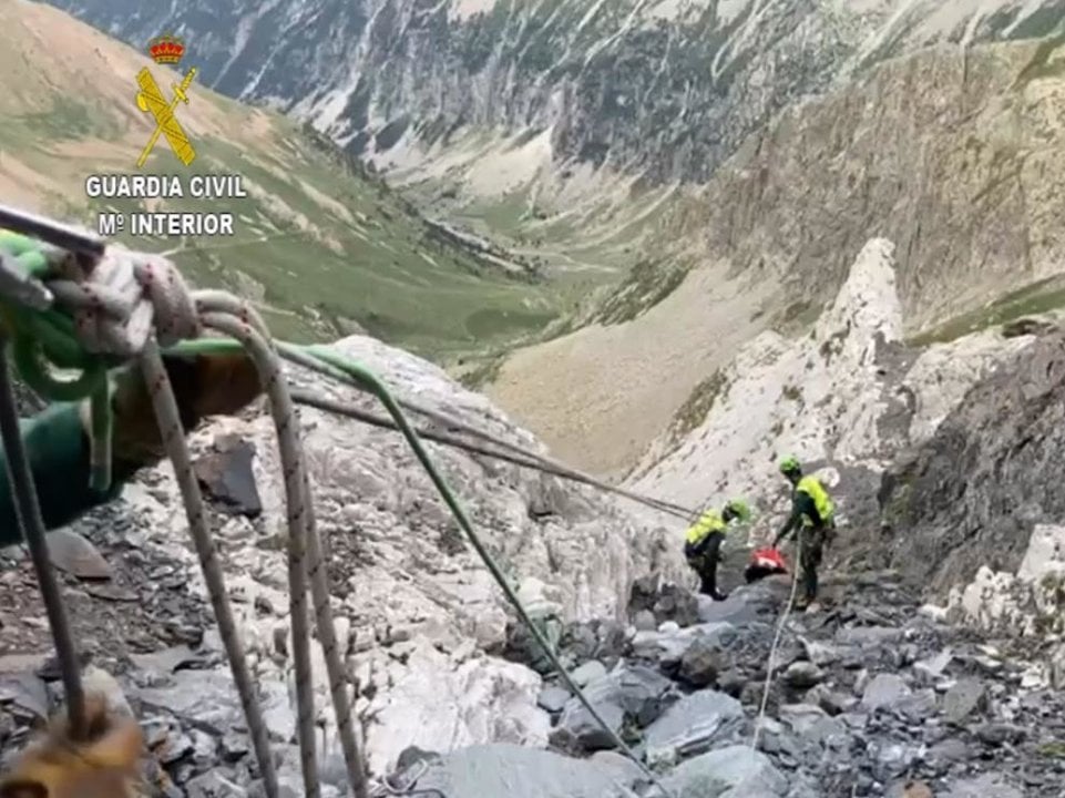 Rescate del montañero fallecido en el pico Tromouse, en Bielsa (Huesca)