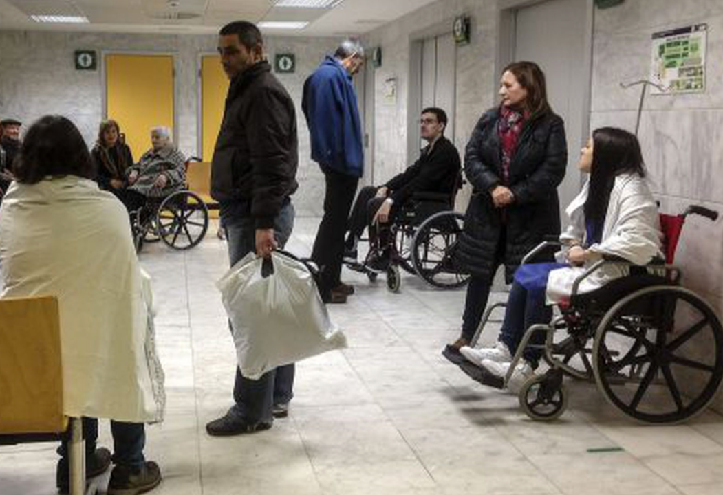 Sala de espera del hospital Gregorio Marañón de Madrid.