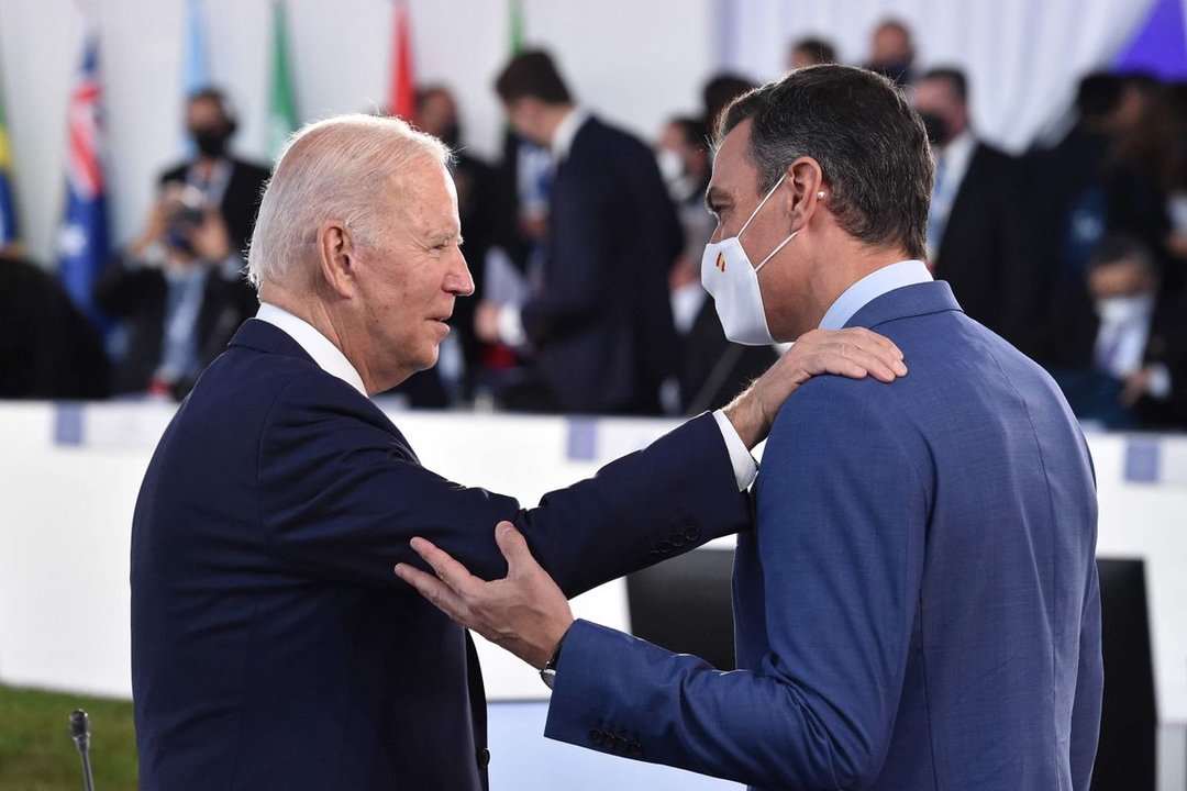 Joe Biden y Pedro Sánchez en una foto de archivo. 
