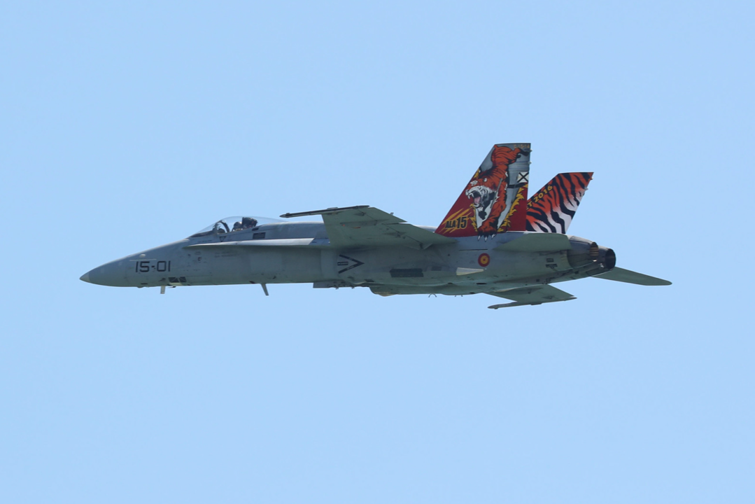 F-18 del Ala 15 de la Base Aérea de Zaragoza. Foto: Ejército del Aire