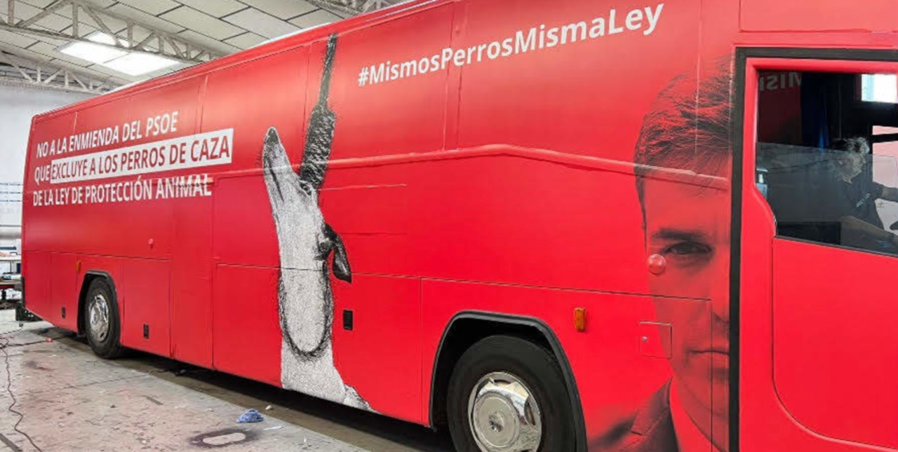 Autobús que circulará por Madrid durante una semana.