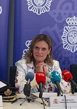 La delegada del Gobierno, Yolanda García Seco, en una rueda de prensa en Cáceres. Fuente: Europa press
