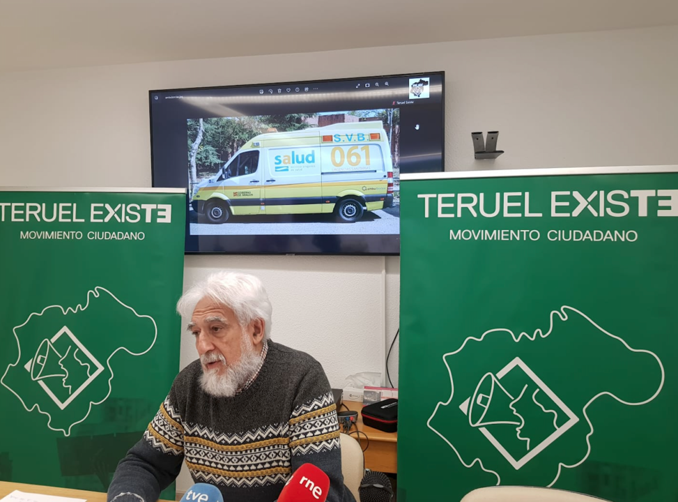 Manuel Gimeno, portavoz del Movimiento ciudadano Teruel Existe.