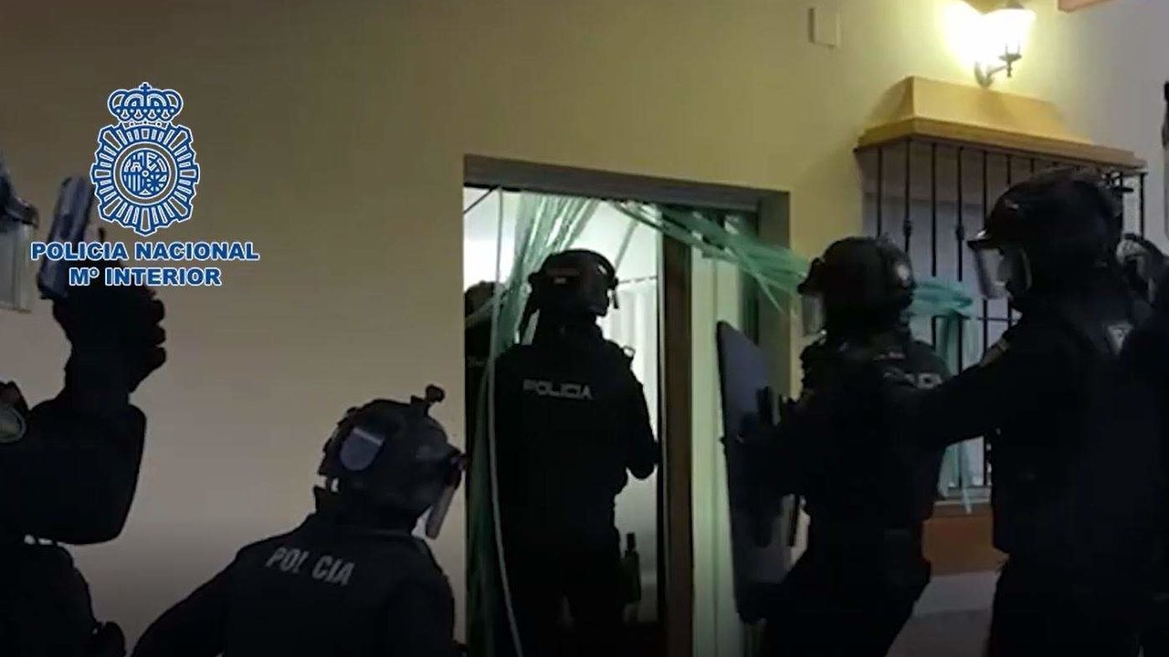 Operación policial contra narcotraficantes en la provincia de Málaga. 