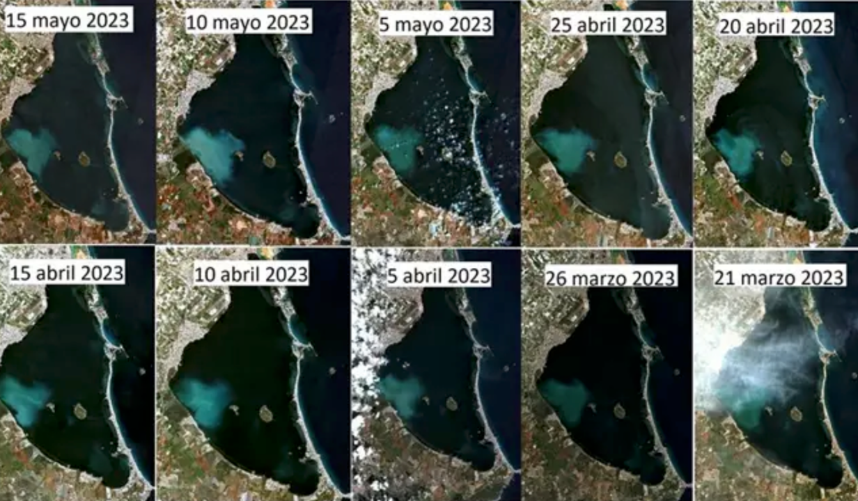 El IEO-CSIC evalúa una masa de agua blanquecina observada en el Mar Menor.