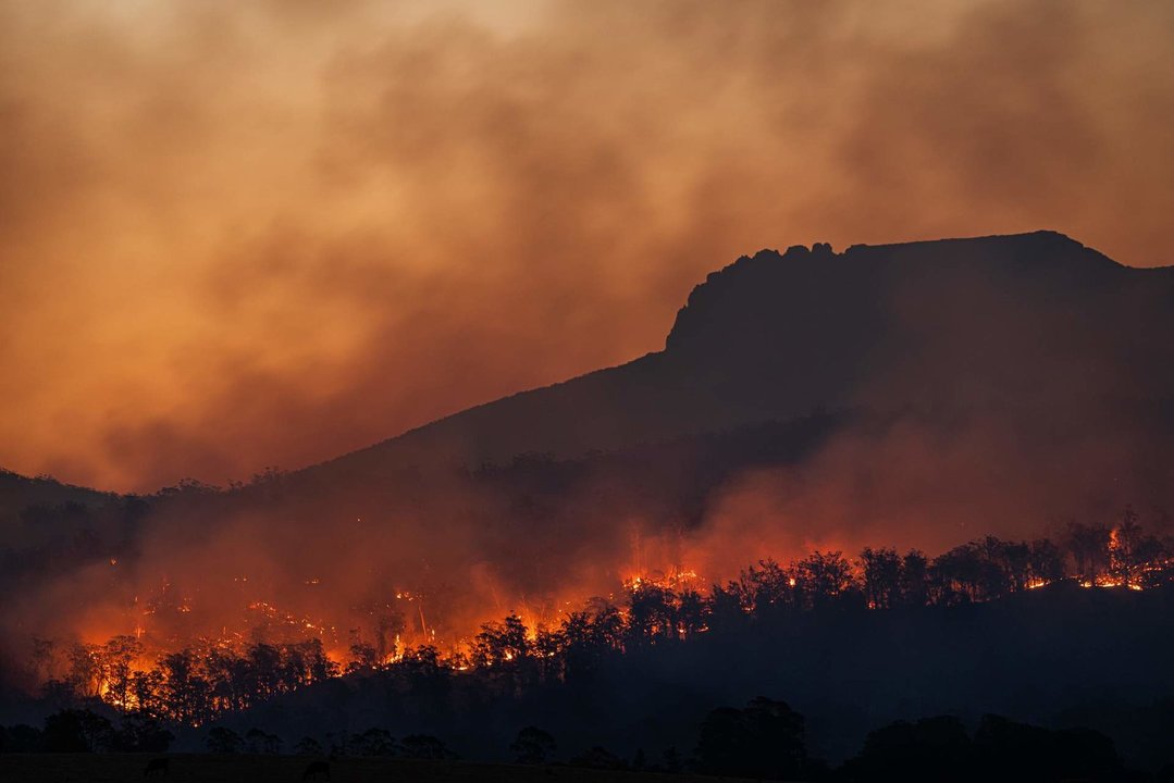 Imagen de archivo de la Sierra de la Culebra en llamas.