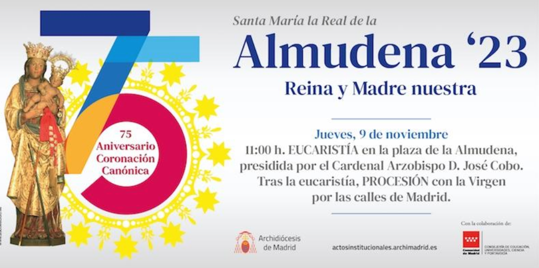 Cartel de la fiesta de Santa María de la Almudena.