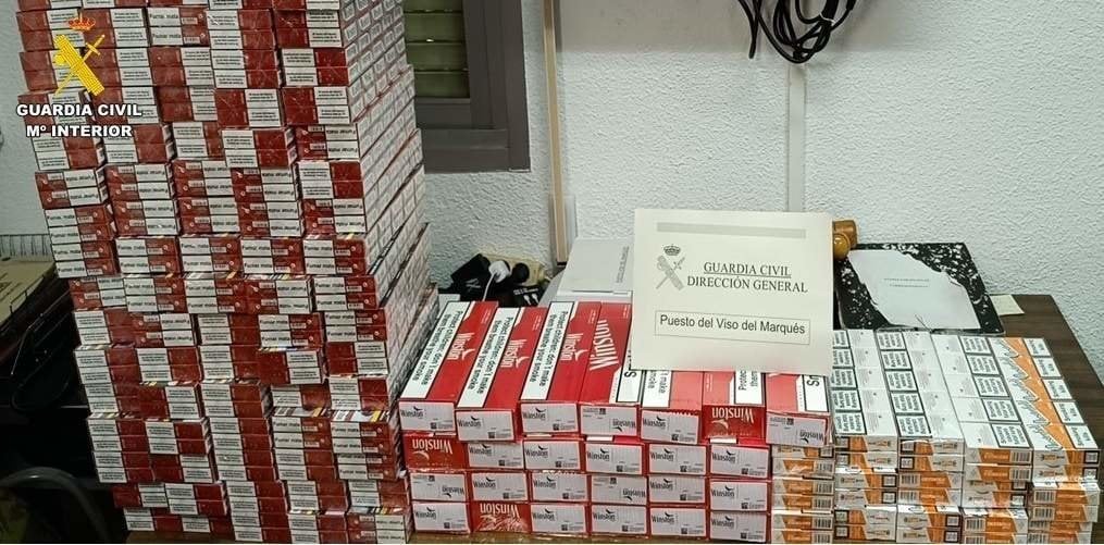 Tabaco de contrabando incautado recientemente por la Guardia Civil, en Ciudad Real 