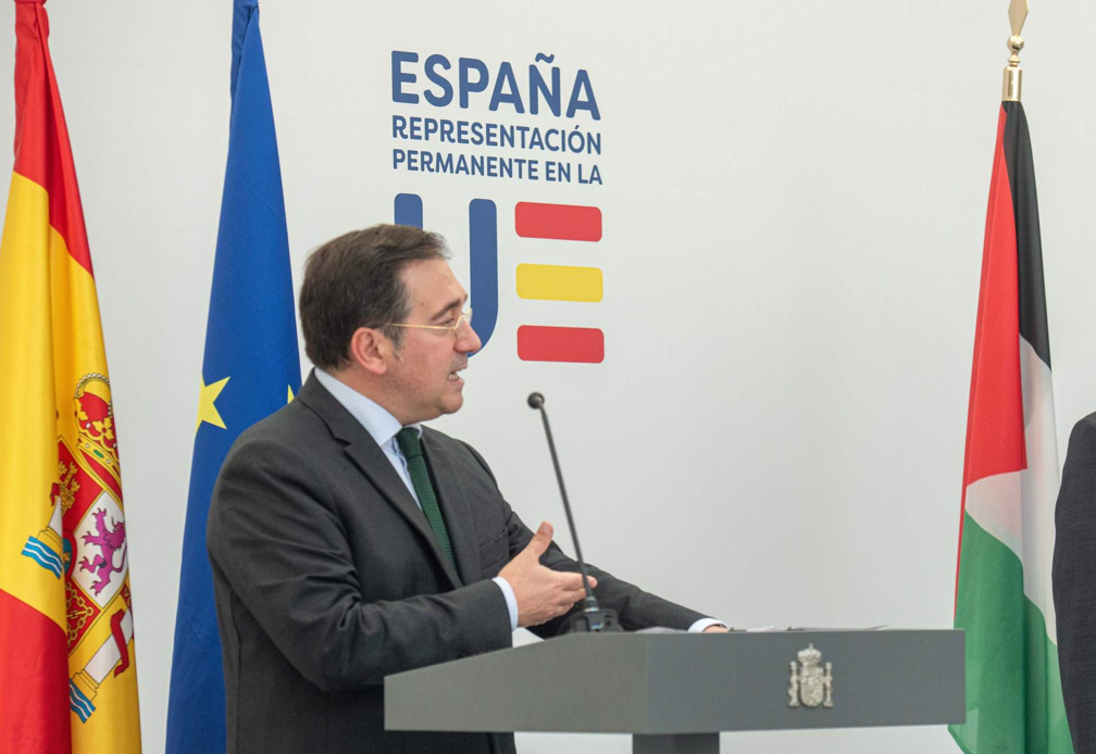José Manuel Albares en la Representación Permanente de España ante la UE, en una imagen de archivo (Foto: Belga / Europa Press).