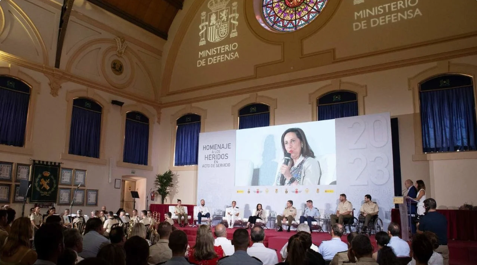 Acto de homenaje a los heridos en acto de servicio organizado por el Ministerio de Defensa en 2023 (Foto: Marco Romero / MDE).