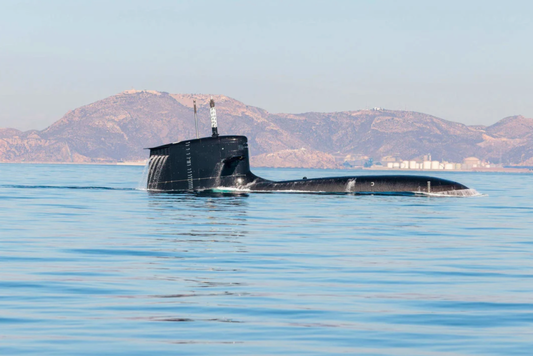 Vista del submarino Isaac Peral (S-81), a 17 de noviembre de 2023, en Cartagena.