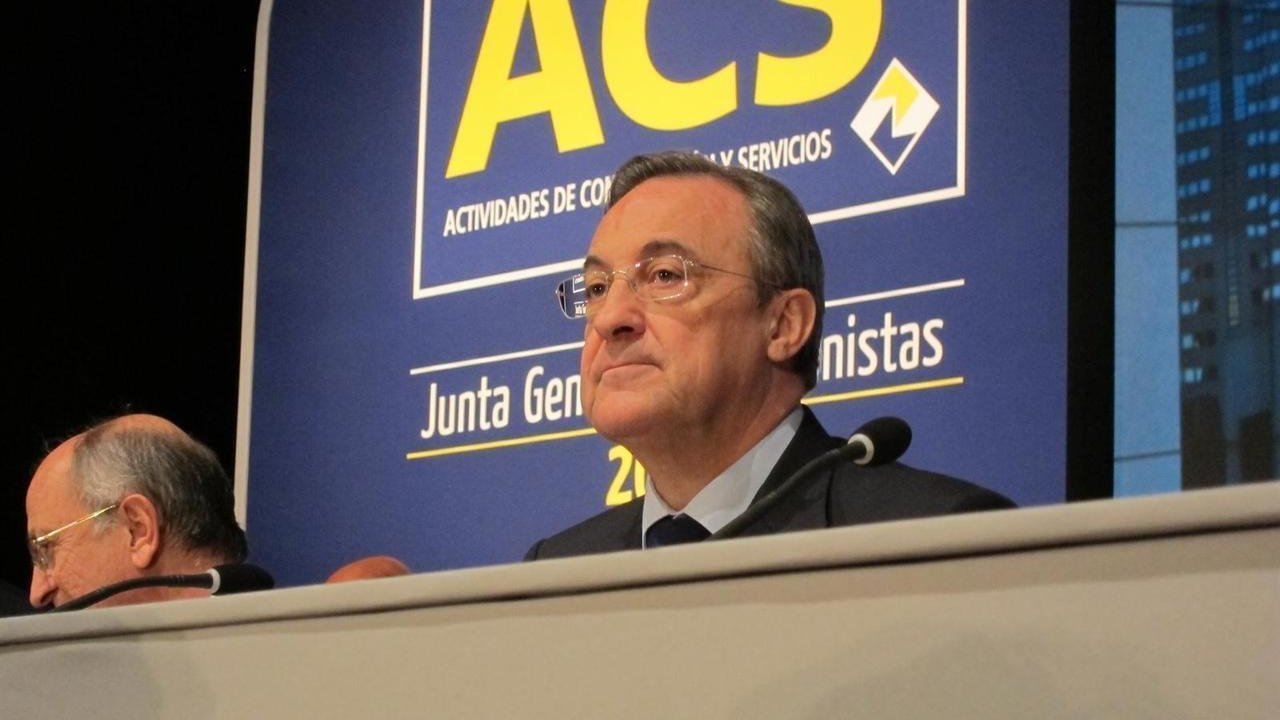 Florentino Pérez, en un acto de la constructora ACS.