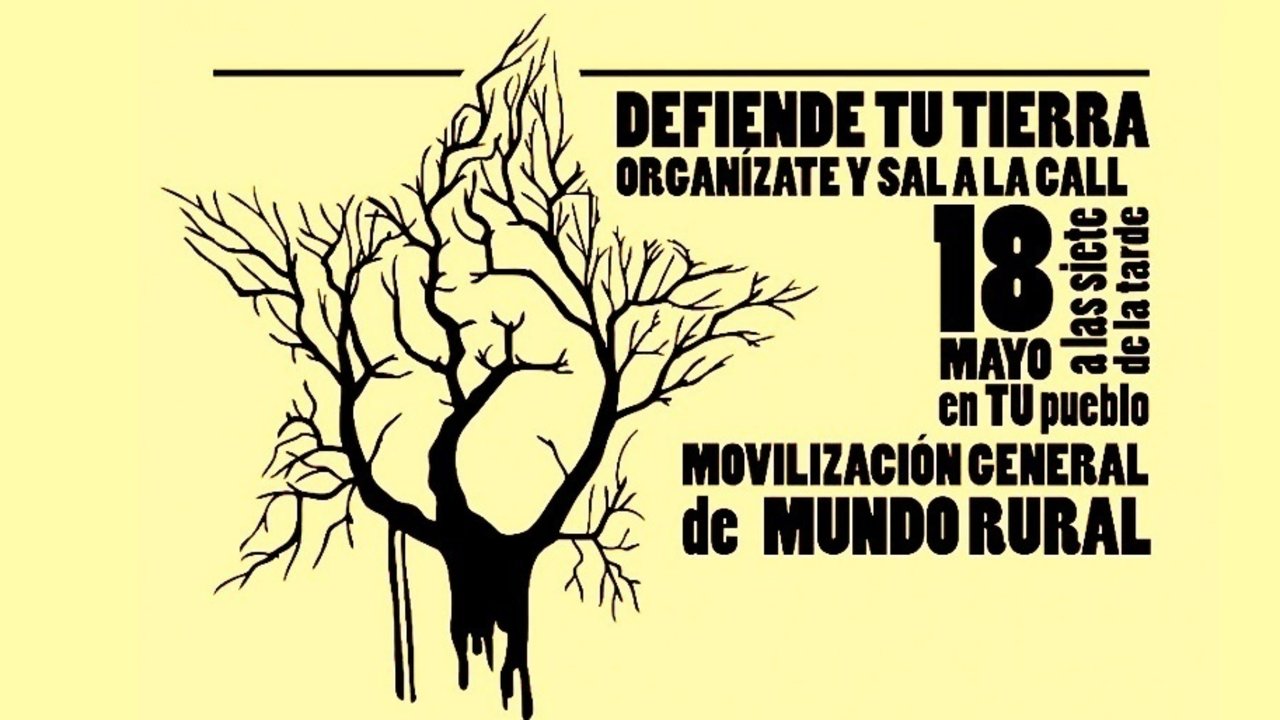 Cartel de la "Movilización del Mundo Rural" del próximo 18 de mayo.