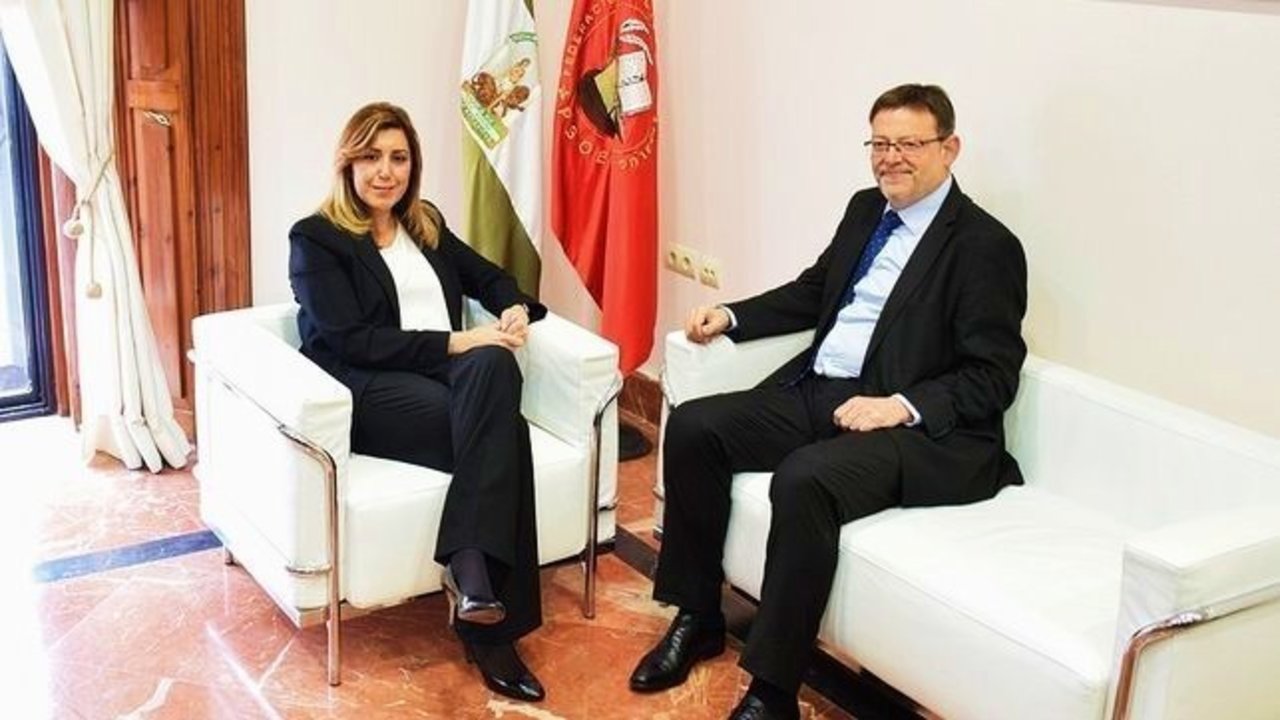 Susana Díaz y Ximo Puig, en una reunión en Sevilla.