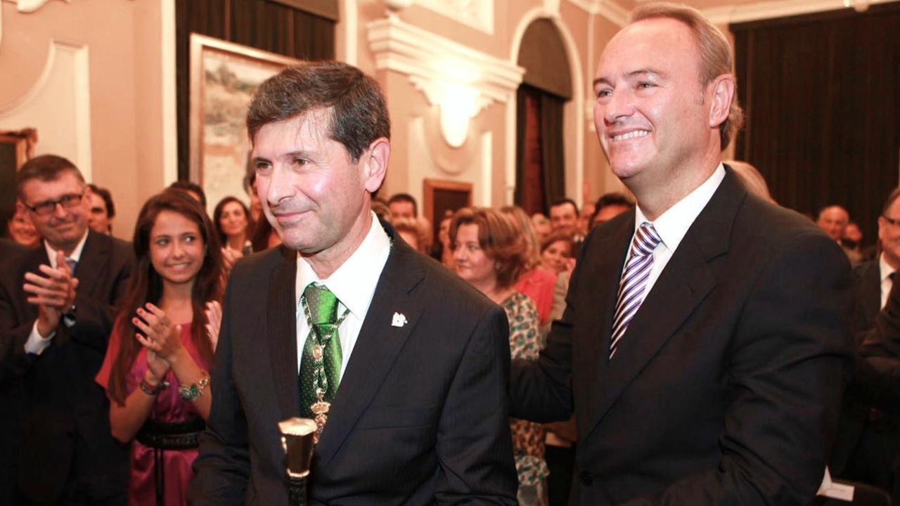 El alcalde de Castellón, Alfonso Bataller, con el presidente de la Generalitat Valenciana, Alberto Fabra.